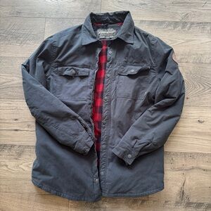 Eddie Bauer Men's Fleece Lined Jacket Blue Gray Sz M